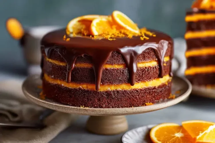 Chocolate Orange Layer Cake with Ganache - Flavor Smile