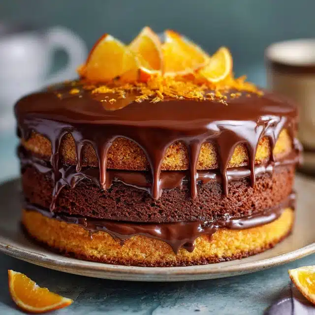 Chocolate Orange Layer Cake with Ganache - Flavor Smile