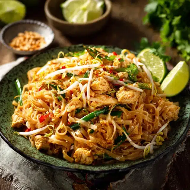 Authentic Chicken Pad Thai - Flavor Smile