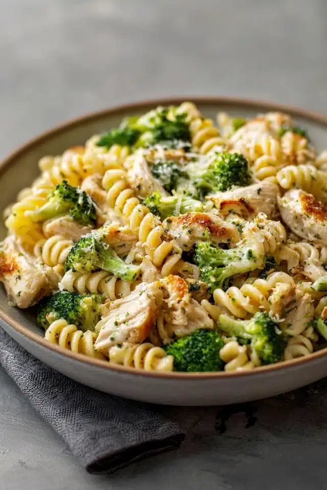 Rotisserie Chicken Broccoli Pasta - Flavor Smile