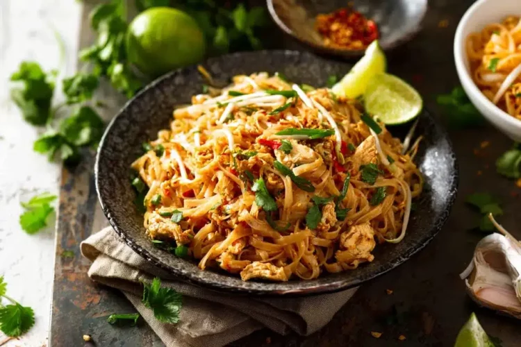 Authentic Chicken Pad Thai - Flavor Smile