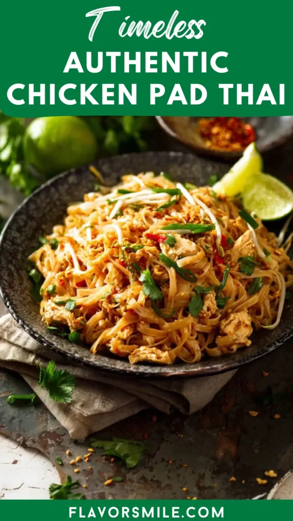 Authentic Chicken Pad Thai - Flavor Smile