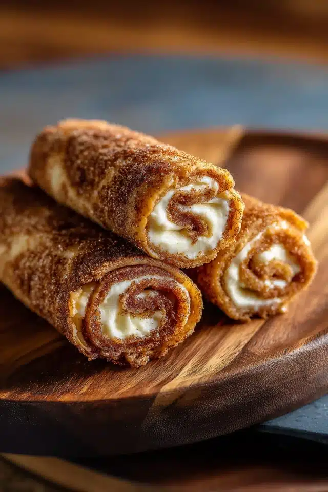 Crispy Keto Cinnamon Cream Cheese Roll Ups - Flavor Smile