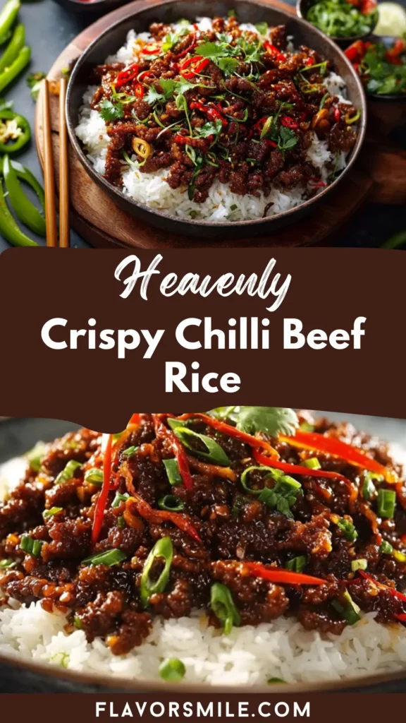 Beef Chilli Rice Crispy Chilli Beef Rice - Flavor Smile