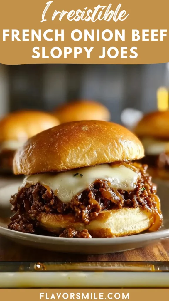 French Onion Beef Sloppy Joes - Flavor Smile